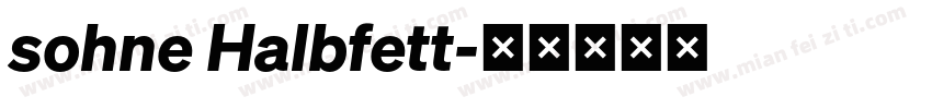 sohne Halbfett字体转换